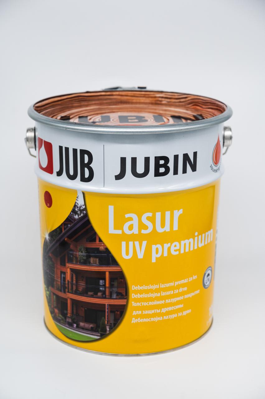 Толстослойное лазурное покрытие с воском JUBIN Lasur UV Premium 10 л