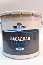 Экстериор (цоколь) Фасадная краска (ВДАК-113) Sterling 9 л. База А (белый, колеруется в светлые тона)
