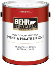 BEHR PREMIUM PLUS Краска для внутренних работ глубоко матовая (FLAT) №1300 Глубокая база 1 л