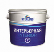 Интериор 7 Краска для влажных помещений (ВДАК-204)  Sterling 9 л. База А (белый, колеруется в светлые тона)